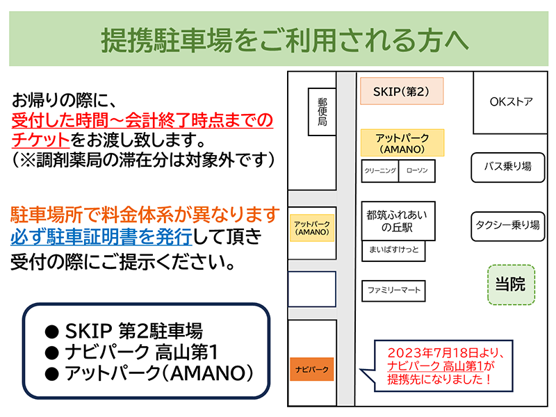 提携駐車所をご利用の方へ